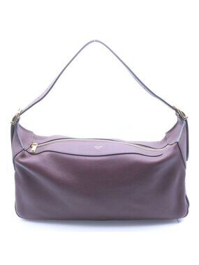 Celine Romy Shoulder Bag Brown Leather Gold